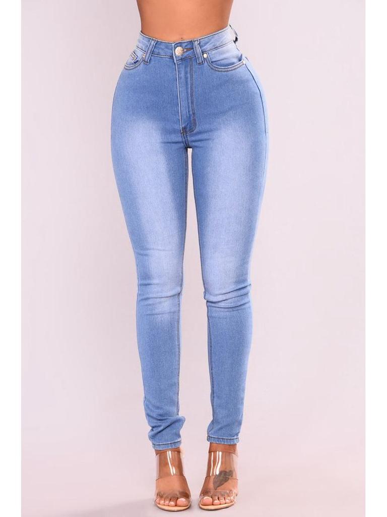 2023 Damen Elastische Denim Skinny Jeans - Europäischer & Amerikanischer Stil, Süd- & Mittelamerikanischer Einfluss, Lagerabverkauf