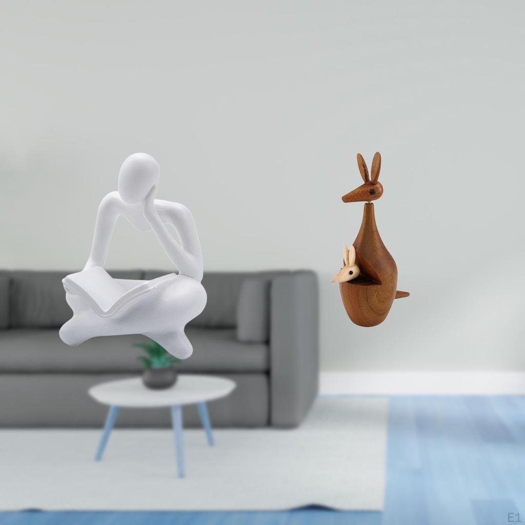 Abstract Animal Thinker Statue Decoration for Tabletop Living Room Shelf Office Bookshelf Party