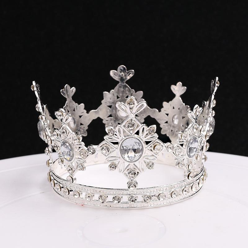Internet Celebrity Cake Birthday Crown Decoration Ornaments Children's Round Headdress Baking Dessert Table Decoration Supplies