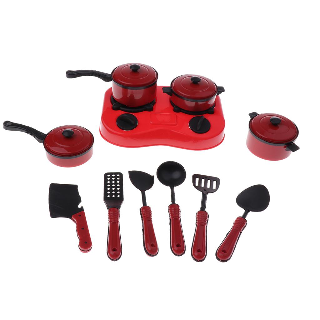 1 Sets Pots and Pans Kitchen Cookware Set for Children Play House Toys Simulation Utensils