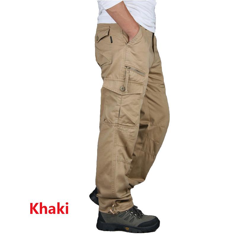 Moda Kargo Pantolon Erkek Dış Giyim Çok Cep Taktik Askeri Ordu Düz Slacks Pantolon Pantolon M-3XL