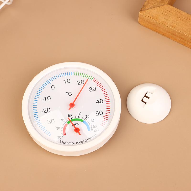 Mini Round Pointer Thermometer Hygrometer Bell Shaped Analog Hygrometer Humidity Watch -30-50 Celsius Degree For Garden