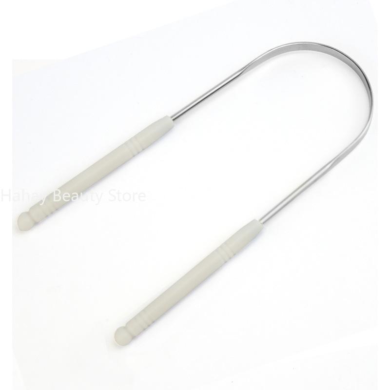 1PCS Stainless Steel Tongue Scraper Oral Tongue Cleaner Brush Tongue Toothbrush Oral Hygiene High Quality Tounge Scraper