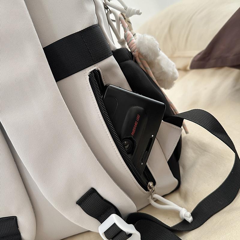 Backpack Large Capacity Student Schoolbag Color Contrast Backpack