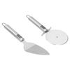 Pizza Cutter 2PCS Stainless Steel Blade Polishing Process Ergonomic Handle Shovel Rolling Cut Pizza