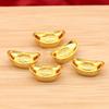 Handcrafted Mini Gold Alloy Ingots: Creative Decorative Cylinder Ornaments for Office