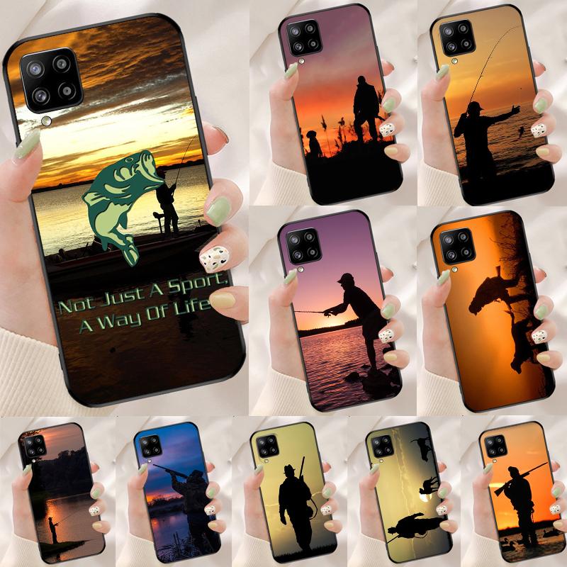 Hunter Man Fishing Dog For Samsung Galaxy A55 A53 A33 A13 A35 A15 A36 A56 A26 A16 A22 A32 A52 A54 A34 A06 A05 Case