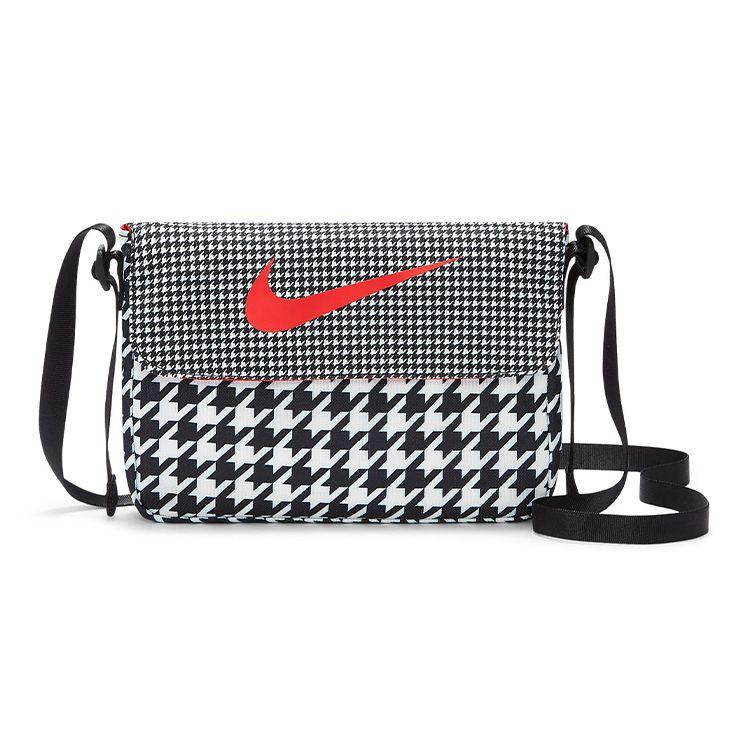 

Nike Black And White Houndstooth Casual Fabric Shoulder Crossbody Bag Unisex Bags DJ8067-010 Black White