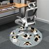 1PC Dogs Woof Office Round Area Rug, Mat Suitable For Office, Under Office Chairs Bedroom Living Room Home Decor, Room Deco
