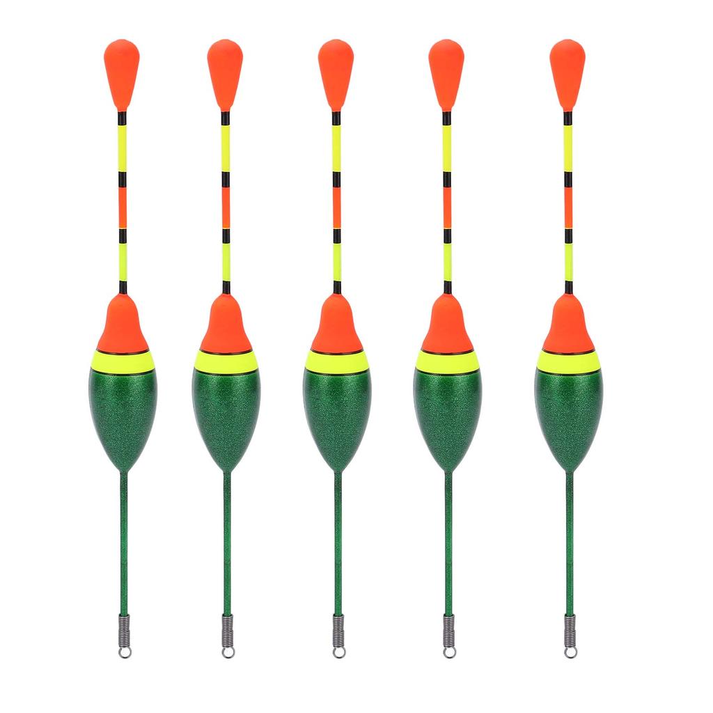 5pcs Fishing Floats Bobbers High Sensitivity Plastic Spring Oval Stick Slip Floats Fishing Tackle