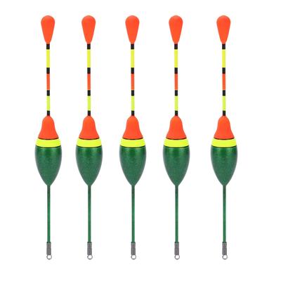 5pcs Fishing Floats Bobbers High Sensitivity Plastic Spring Oval Stick Slip Floats Fishing Tackle