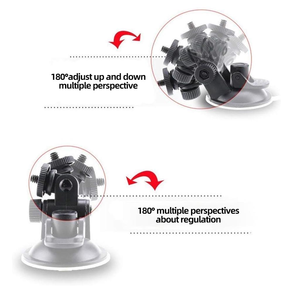 Universal Car Suction Holder, Windshield Mount for GoPro 13 12 11 10 9 8 5, Insta360 SJCAM AKASO DJI Osmo Action Camera Bracket