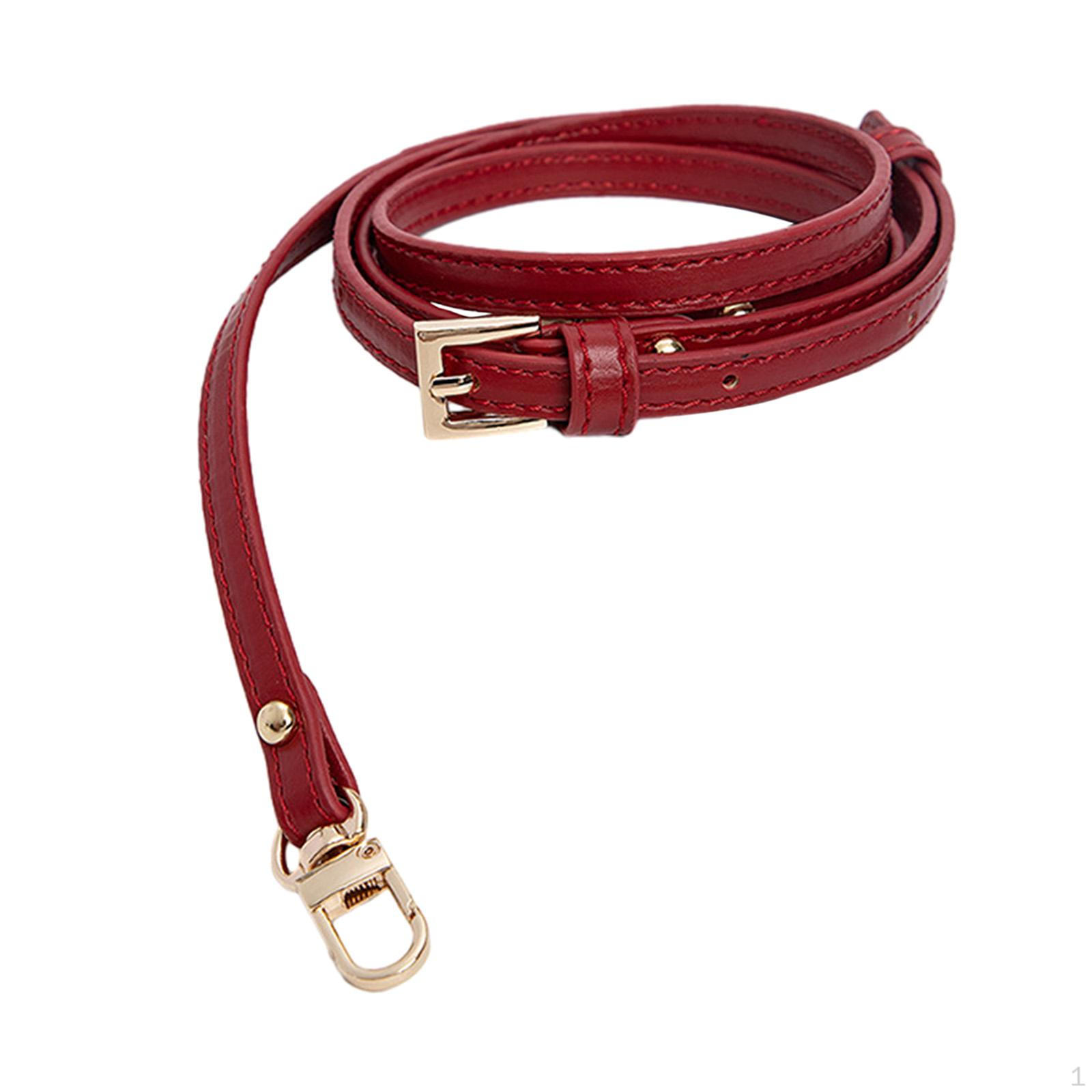 

Chic Leather Crossbody Strap for Mini Handbags Red