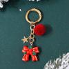 New Christmas Tree Santa Claus Keychains Bag Charm For Women Exquisite Bag Pendant Car Key Ring Jewelry Christmas Gift
