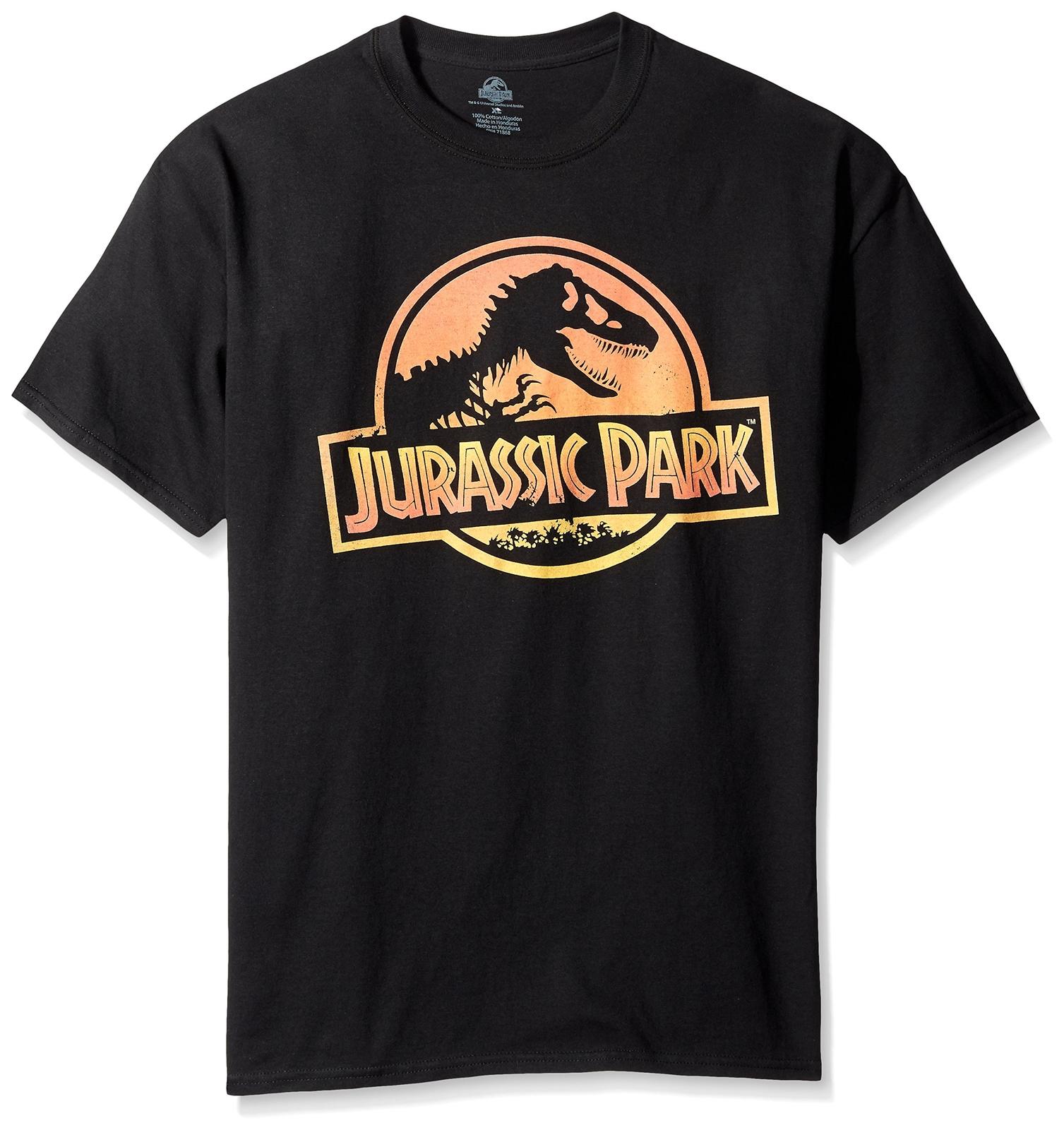 Jurassic Park Adult New T-Shirt - Classic Orange Yellow Circle Logo XXXXL