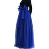 Elegant Cross-Border Women's Layered Tulle Skirt with Bow Belt for Weddings and Parties