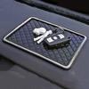 1pc Black Silicone Car Center Console Organizer with Diamond-Studded Border - Non-Slip Dashboard Storage Mat for Keys, Remote & Accessories
