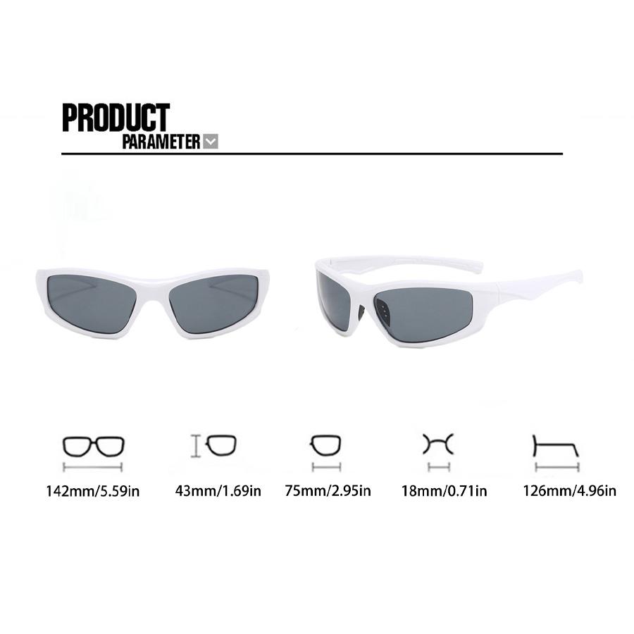 5 Stück Damen Punk Street Style Y2K Sonnenbrillen Für Rave Party Street-Pography Musikfestival Dekoration Strandaccessoires