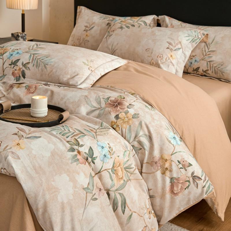 100% Cotton Flannel Bedding Set Soft Breathable All Season Luxury Home Bedroom Linens