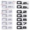 Q3 Q4 Q7 Q8 Q2L Q5L letter LOGO car sticker for Hot Q6 Q8L series displacement label rear boot trunk refit accessories decorate