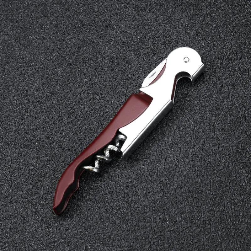 Multifunktionale 2-in-1-Flaschenöffner aus Edelstahl, Weinkorkenzieher, Korkenzieher, Bierdeckel-Entferner, Küchenhelfer, Bar-Zubehör