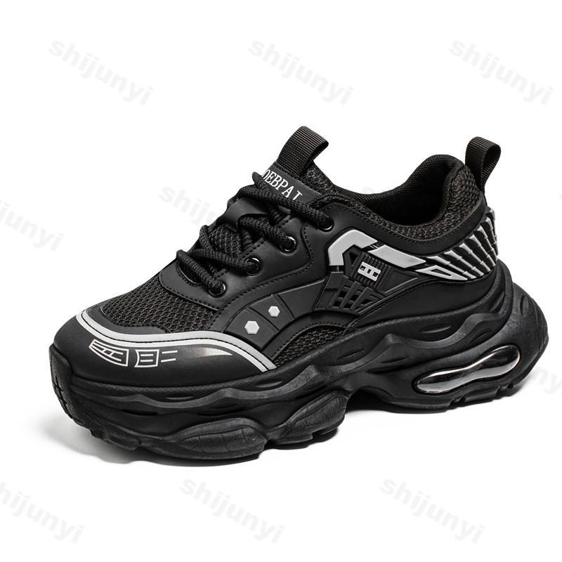 Fashion 2025 New Men Casual Shoes Spring Fashion Trend Thick Sole Sports Shoes Height Increasing Mesh Breathable Lace-up Chunky sneakers