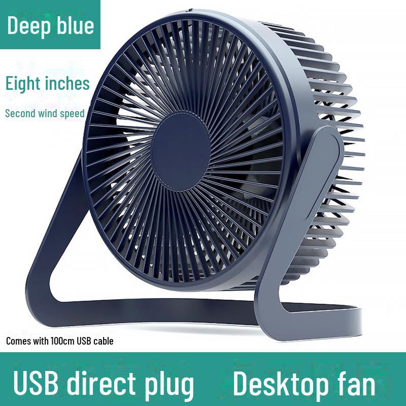 Premium USB Mini Fan - 5.68-inch Silent Desktop Fan for Office & Student Use