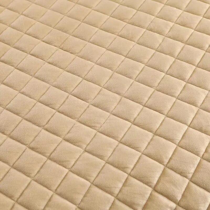 European Luxury Quilted Bed Skirt Winter Warm Thicken Velvet Bedspread King Good Hand Feeling Bed Skirt Not Included Pillowcase