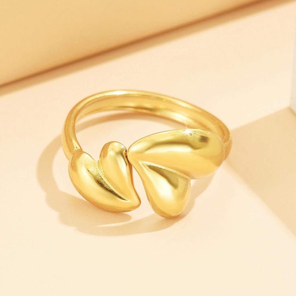 Stainless Steel Princess Style Heart Ring - Valentine's Day Gift for Women