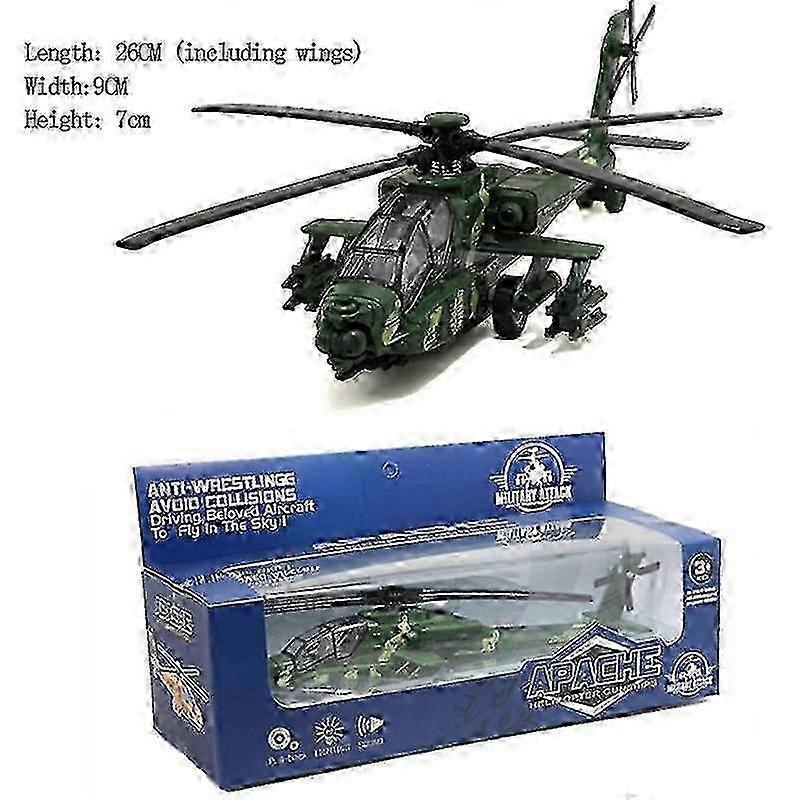 2025 Spielzeugflugzeug Legierungsflugzeugmodell Simulation Apache Hubschrauber Jäger