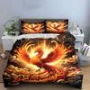 Phoenix Art Dekor Set Weich Bequem Bettbezug Bettwäsche Set Enthalten 1*Bettbezug & 2*Kissenbezüge, Geschenk