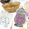 Retro Chinesischer Stil 3D Aufkleber Chinesische Miniatur Chinesisches Porzellan Szene Figuren Puzzle DIY Handwerk Restaurierung Kunst