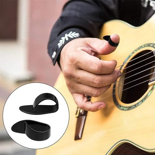 6-Piece Adjustable Finger Thumb Pick Set, Banjo Finger Pick Set, Guitar and Bass Accessories for Musical Instruments
