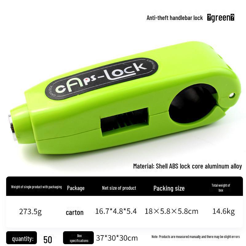 Univerzální zámek plynu a řídítek proti krádeži pro elektromobily, skútry a motocykly