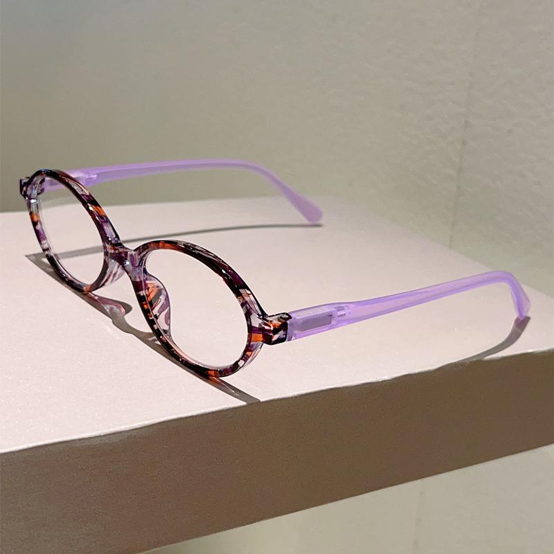 Vintage Oval Reading Glasses Women Fashion Cute Patchwork Rim Prescription Optical Frames Blue Light Blocking Eyeglasses
