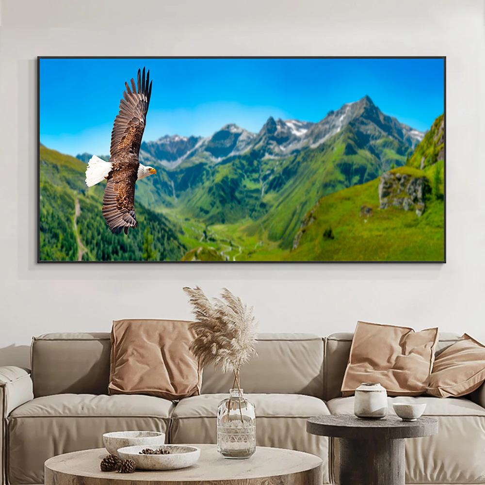 

Животное Орел летит с крыльями горы холст картины плакаты и принты настенные художественные фотографии гостиная домашний декор без рамки 20cm×40cm NoFrame