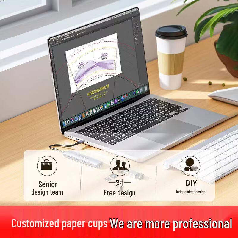 ZISIZ Thickened Paper Cups, 500 Count