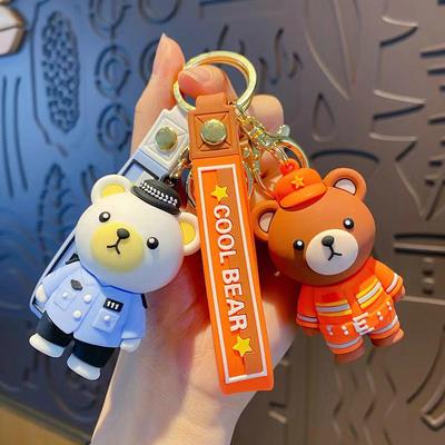 Emergency Services Bear Keychain Doll: Perfect for Schoolbags or As a Gift