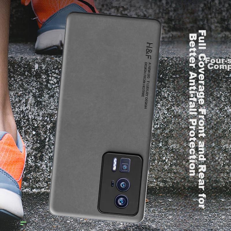 HotFire Phone Case for Xiaomi Redmi K60, Upgraded Skin-Like Matte Lens Full Protection Silicone Case - Coral Blue
