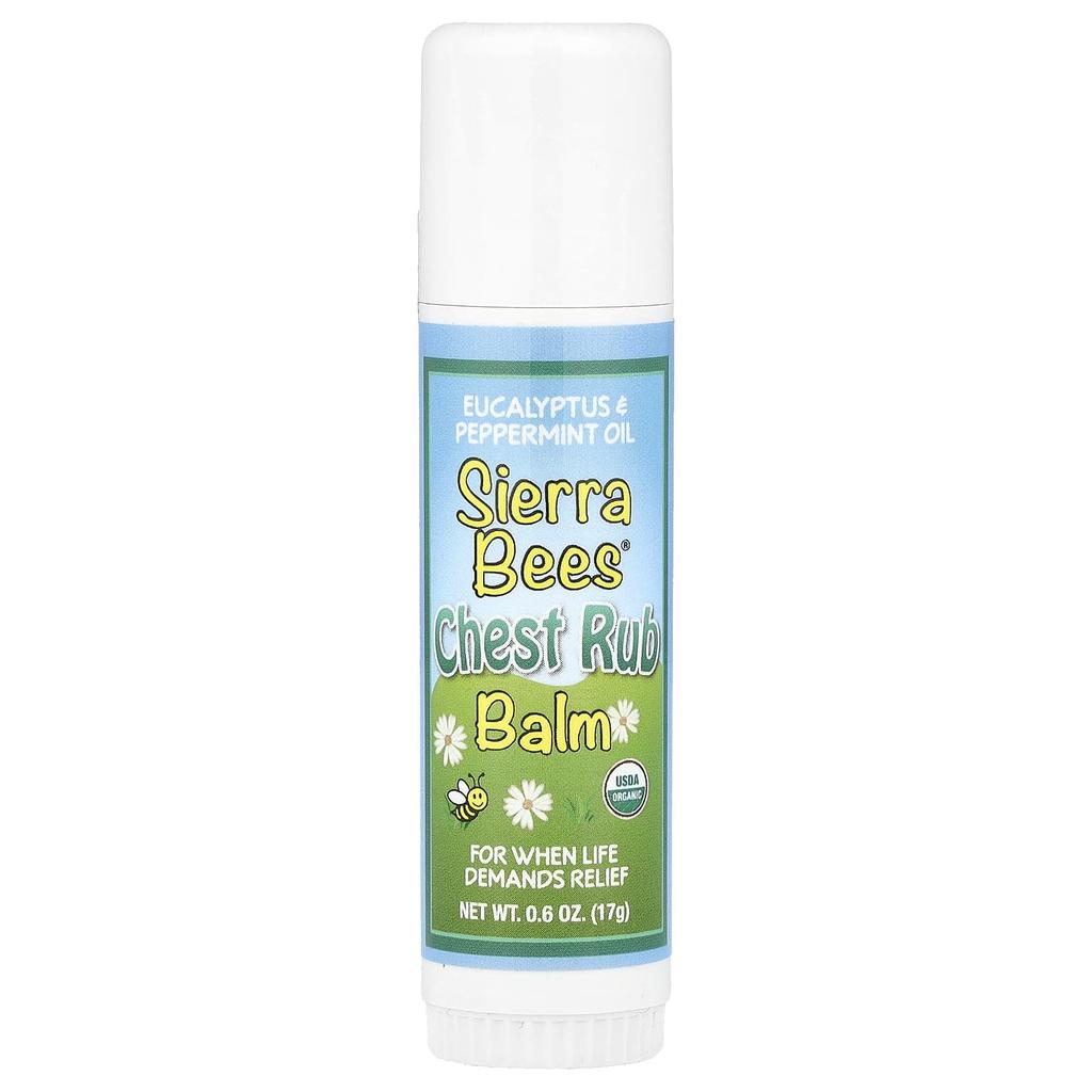 Chest Rub Balm Stick, Eucalyptus & Peppermint, 17G(0.6Oz)