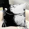 Simple Skull Love Married In Love Pillow Case Square Pillow Bedroom Sofa Leisure Comfort Cushion Car Home Decoration
