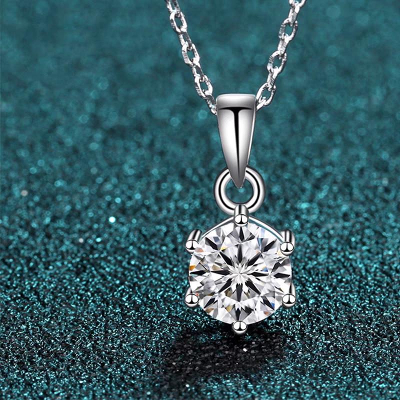 Douyin White Gold Diamond Pendant Necklace - Japanese Korean Style Women's Collarbone Chain, Perfect Gift for Best Friend's Birthday
