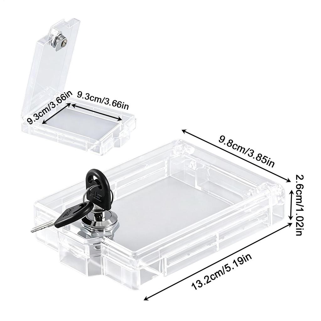 1Set Baby Proof Central Air Switchs Cover Lockable Transparent Protective Cover Plastic Safety Protective Cover With Lock Panel
