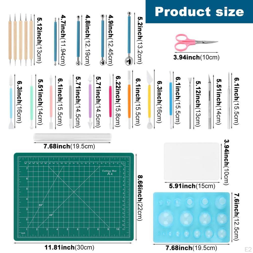 Sculpting Tools Set, Texture Toolkit Rolling Creative Projects Ceramic Craft Detail Modelling