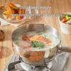 Canbo 18cm Hammered Stainless Steel Yukihira Pot with Steamer