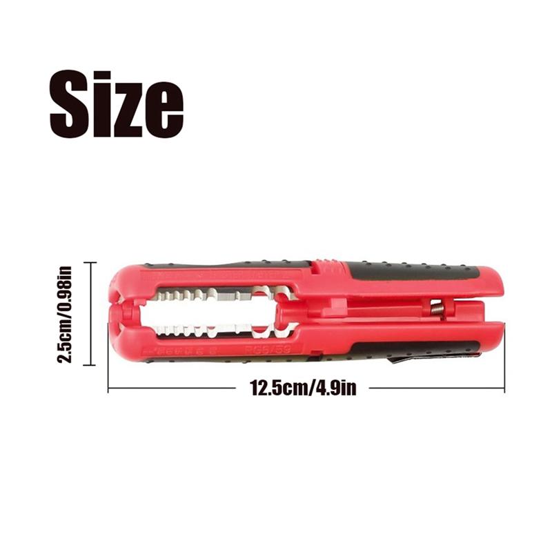 AD23-1PCS Wire Stripper Multi-Function Portable Pen Stripper, Network Cable, Wire, Coaxial Cable, Wire Cutter,10-20AWG