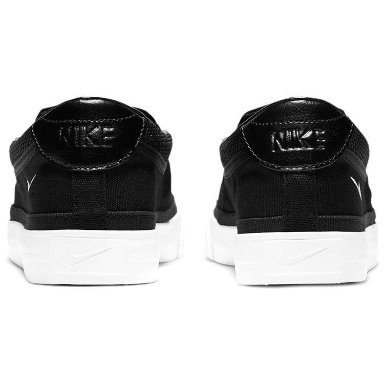 Nike Court Legacy Slip-On Black White Women Sneakers Platinum-Tint CW6540-002