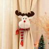 Świąteczna Klamra do Podwiązywania Zasłon 3D Święty Mikołaj Bałwan Renifer Kreskówkowa Lalka Podwiązywacz do Zasłon Zapięcie do Salonu Domu Hotelu Dekoracja Okna