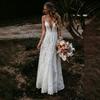   New Wedding Dress European and American Wedding Dress Sexy Lace Split Evening Dress Long Dress