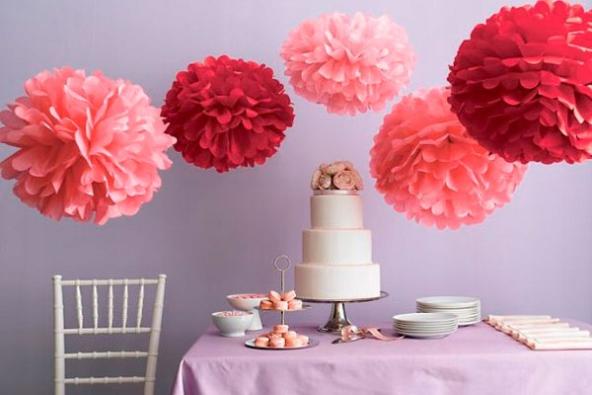 34907 Blotting paper pompom 15 white decoration pompoms